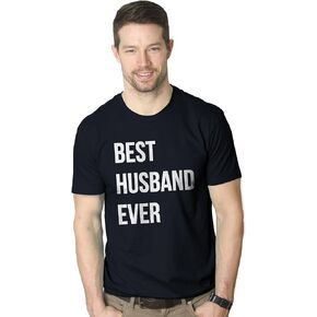 Mens Best Husband Ever T Shirt Funny Saying Novelty Tee Gift for Dad Cool Humor
