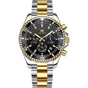 OLEVS Watches Waterproof Leather Watch Quartz Watches with Day Date,Gifts