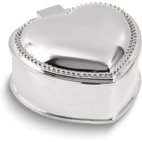 Silver-Plated Heart Jewelry Box