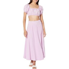 Free People Lotus Set Dress Orchid/White Combo LG (Women's 12)