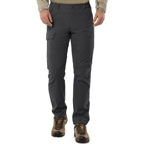 33,000ft Men's Hiking Cargo Pants, 6 Pocket Water Resistant Lightweight Ripstop Tactical Pants for Outdoor Travel