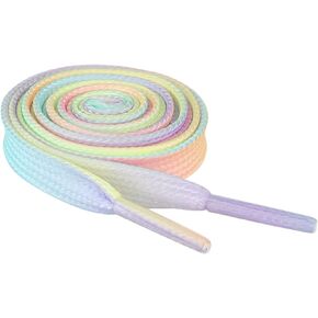 Unisex Colorful Shoe Laces Sports Flat Shoelaces for Casual Sneakers 2 Pairs