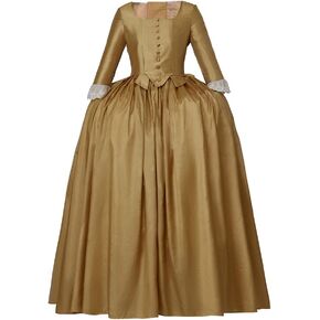 MyheroCos Women's Hamilton Elizabeth Schuyler Dress Gown Musical Hamilton Cosplay Costume
