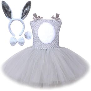 Bunny Costume Kids Pink Bunny with Tutu Easter Bunny Costume Accessories for Girls Rabbit Bunny Costume Kits