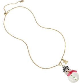 Betsey Johnson Womens Christmas Ornament Pendant Convertible Necklace