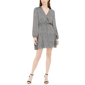 Leyden Womens Mini Surplice Mini Dress