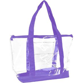 DALIX Clear Shopping Bag Security Work Tote Shoulder Bag Womens Handbag