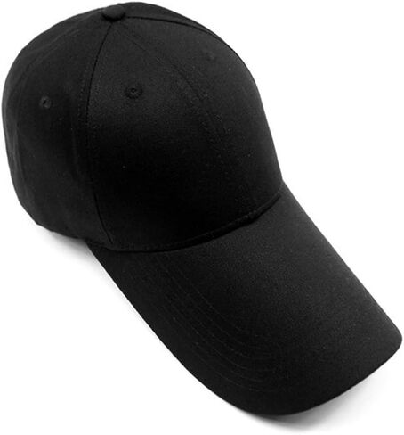 LOCOMO الرجال النساء سادة أسود سوبر إضافي طويل بيل سناب باك كاب FFH322 in Kuwait