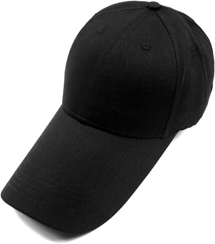 LOCOMO الرجال النساء سادة أسود سوبر إضافي طويل بيل سناب باك كاب FFH322 in Kuwait