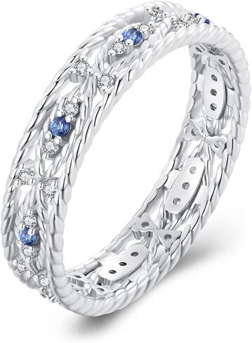 Evil Eye Ring S925 Sterling Silver Dainty Turkish CZ Evil Eye Signet Ring Blue Mal De Ojo Energy Protection Evil Eye Jewelry Gift for Women in Saudi Arabia