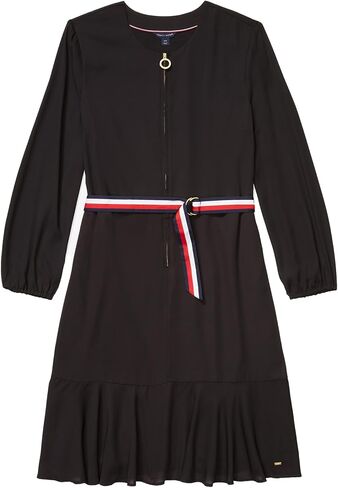 Tommy Hilfiger Women's Adaptive Solid Icon Belt Dress with Zipper Closure in Saudi Arabia