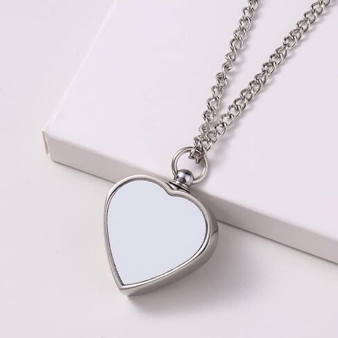 LYFLES Sublimation Blanks Heart Urn Necklace for Ashes With Angel Wings, Gems in Saudi Arabia