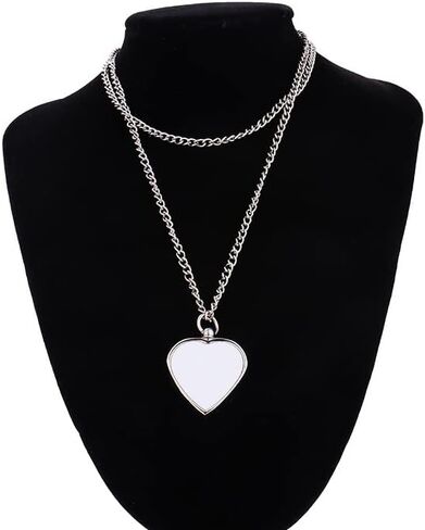 LYFLES Sublimation Blanks Heart Urn Necklace for Ashes With Angel Wings, Gems in Saudi Arabia