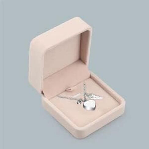 LYFLES Sublimation Blanks Heart Urn Necklace for Ashes With Angel Wings, Gems in Saudi Arabia