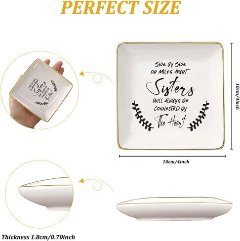 Gifts for Sisters from Sisters, Best Friend Birthday Gifts for Women sisters Big Sister Bestie Soul Sister In Law BFF Gifts, Thanksgiving Valentine Christmas Gifts - Jewelry Dishs, Ceramic in Kuwait