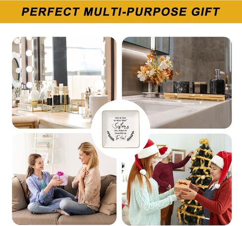 Gifts for Sisters from Sisters, Best Friend Birthday Gifts for Women sisters Big Sister Bestie Soul Sister In Law BFF Gifts, Thanksgiving Valentine Christmas Gifts - Jewelry Dishs, Ceramic in Kuwait