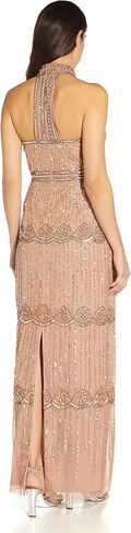 Adrianna Papell Women's Beaded Halter Column Gown in Saudi Arabia