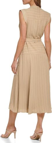 DKNY Women's Surplice Linen Midi Dress in Saudi Arabia
