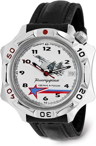 فوستوك | ساعة يد ميكانيكية عسكرية من كومانديرسكي SU-35 فلانكر كوماندر للقوات الجوية الروسية | أزياء | الأعمال | ساعات رجالية كاجوال | موديل 531764 in Kuwait
