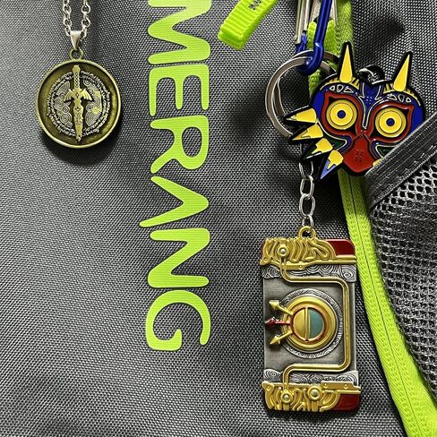 itapring Purya Keychain Newest, ZLD Tears of the Kingdom Inspired Necklace Key Ring Jewelry combo, Breath of The Wild Metal Pendant for Woman Men Game Lover Cosplay Fans, Black, 1.33*2.36 and in Kuwait