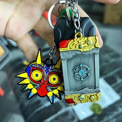 itapring Purya Keychain Newest, ZLD Tears of the Kingdom Inspired Necklace Key Ring Jewelry combo, Breath of The Wild Metal Pendant for Woman Men Game Lover Cosplay Fans, Black, 1.33*2.36 and in Kuwait