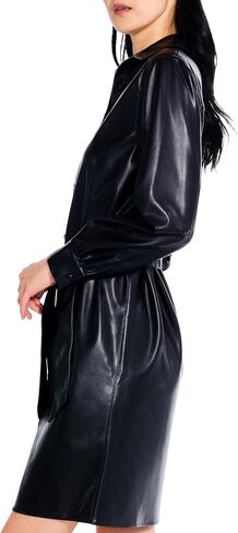 NIC+ZOE Women's Faux Leather Trench Dress in Saudi Arabia