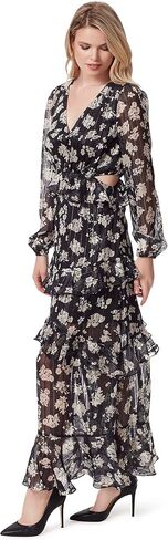 Jessica Simpson Women's Baianca V-Neck Ruffle Maxi Dress in Saudi Arabia