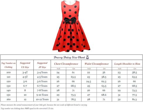 Dressy Daisy Ladybug Costumes Red and Black Polka Dot Fancy Dress for Girls Halloween Birthday Party Summer Casual Wear in Saudi Arabia