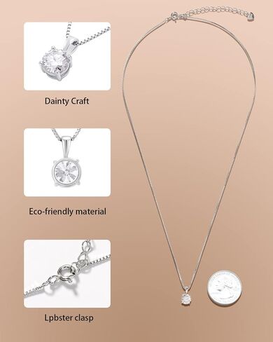 Dainty Gold Necklace Diamond Pendant Necklaces Silver Gifts for Women in Saudi Arabia