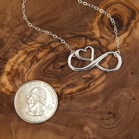 EFYTAL Valentines Day Gift for Girlfriend or Wife, 925 Sterling Silver Infinity and Heart Necklace For Her, I Love You Jewelry Gifts for Women, Romantic Gift Ideas, Forever Valentine in Kuwait