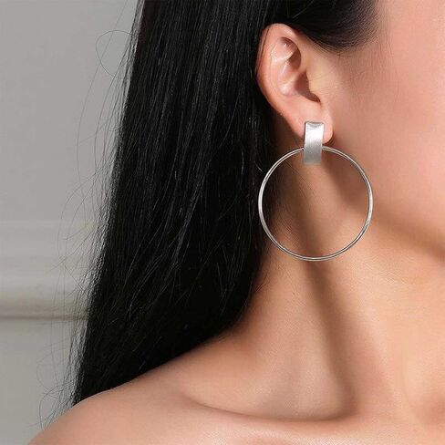 YienDoo أقراط دائرية رفيعة كبيرة على شكل دائرة متدلية أقراط ذهبية هندسية دائرية أقراط بار ترصيع أقراط الزفاف أقراط الزفاف حفلة موسيقية مجوهرات للنساء والفتيات in Kuwait