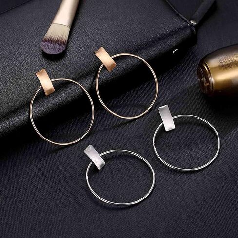 YienDoo أقراط دائرية رفيعة كبيرة على شكل دائرة متدلية أقراط ذهبية هندسية دائرية أقراط بار ترصيع أقراط الزفاف أقراط الزفاف حفلة موسيقية مجوهرات للنساء والفتيات in Kuwait