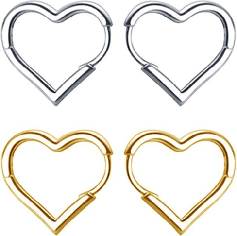 Heart Hoop Earrings for women Valentines Day Earrings Sweet Love Heart Huggie Earring Minimalist Sleeper Cartilage Earrings Conch Piercing Jewelry Gifts for Girlfriend in Saudi Arabia