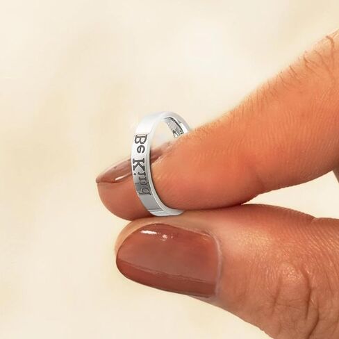 HUASAI Be Kind of a B Ring for Women Be Kind Ring Stainless Steel Inspirational Ring Motivational Band Ring for Best Friend Friendship Gifts in Saudi Arabia