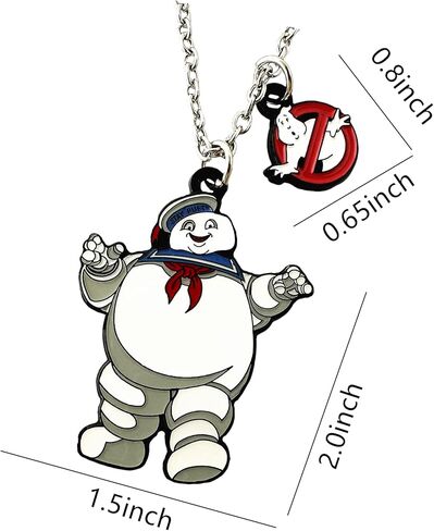 PIEINA Ghostbuster stay puft marshmallow man Horror Necklace Gifts for Men Woman, Zinc, No Gemstone in Kuwait