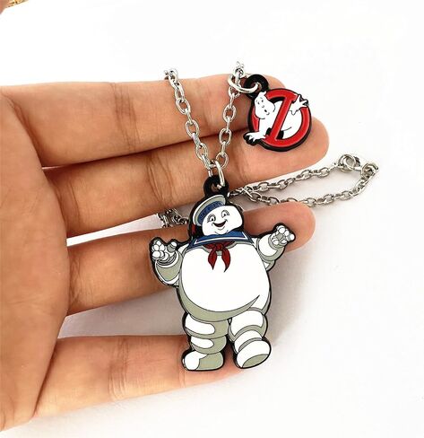 PIEINA Ghostbuster stay puft marshmallow man Horror Necklace Gifts for Men Woman, Zinc, No Gemstone in Kuwait