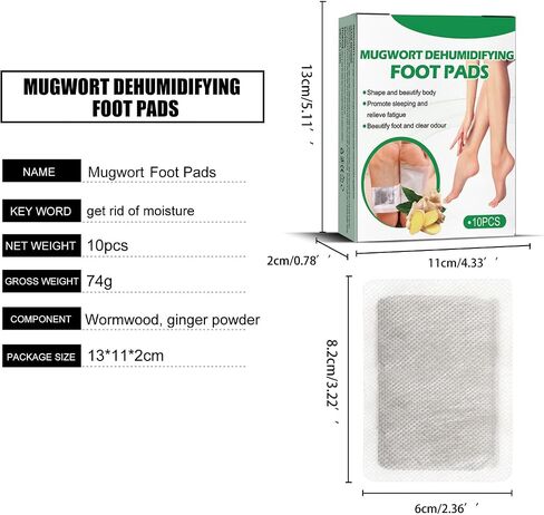 20PCS Natural Mugwort Sleep Foot Patches - Comfortable Foot Patches Deep Cleansing Foot Pads Relaxation Foot Pads in Saudi Arabia