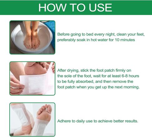20PCS Natural Mugwort Sleep Foot Patches - Comfortable Foot Patches Deep Cleansing Foot Pads Relaxation Foot Pads in Saudi Arabia