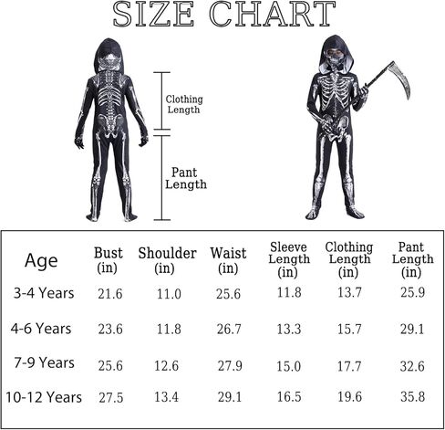 زي الهيكل العظمي للأطفال أزياء الهالوين بدلة على شكل عظمة الهيكل العظمي مع قناع غطاء محرك السيارة المنجل الدعامة خدعة أو علاج in Kuwait