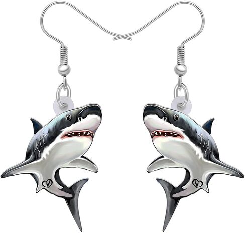 Acrylic Whale Shark Earrings Dangle Drop Cute Fish Sea Life Jewelry Charms Gifts for Women Girls Kids in Saudi Arabia