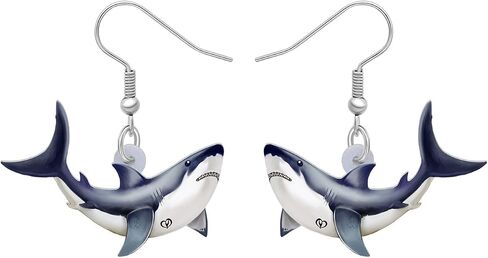 Acrylic Whale Shark Earrings Dangle Drop Cute Fish Sea Life Jewelry Charms Gifts for Women Girls Kids in Saudi Arabia