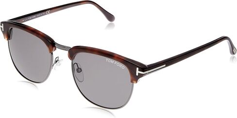 Tom Ford Henry FT0248 Sunglasses-52A Light Ruthenium/Havana (Gray Lens)-51mm in Saudi Arabia