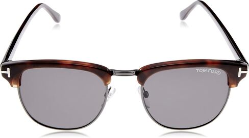 Tom Ford Henry FT0248 Sunglasses-52A Light Ruthenium/Havana (Gray Lens)-51mm in Saudi Arabia