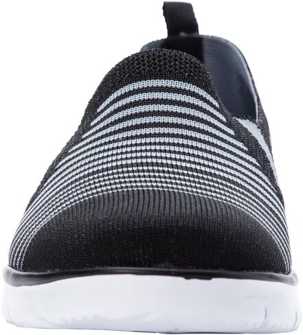 Propet Womens Travel Fit Striped Slip On Sneakers Shoes Casual - Black, Grey in Saudi Arabia