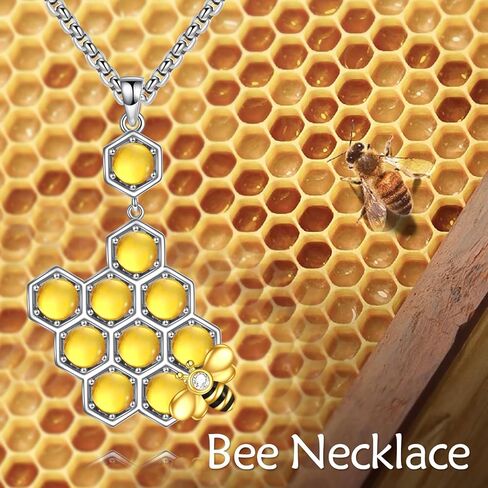 قلادة على شكل قرص العسل من AXELUNA من الفضة الإسترلينية قلادة هندسية على شكل سداسي للنساء هدايا مجوهرات in Kuwait