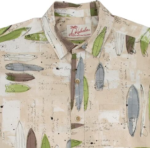 Kahala Men's Regular Fit Short Sleeve 100% Cotton Hawaiian Print Aloha Shirt in Saudi Arabia