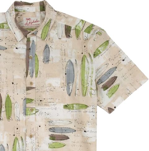 Kahala Men's Regular Fit Short Sleeve 100% Cotton Hawaiian Print Aloha Shirt in Saudi Arabia