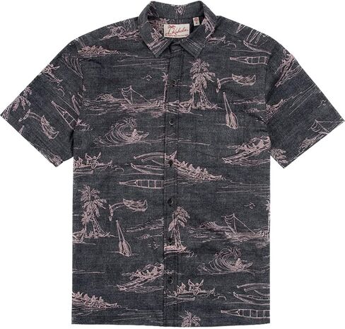 Kahala Men's Regular Fit Short Sleeve 100% Cotton Hawaiian Print Aloha Shirt in Saudi Arabia