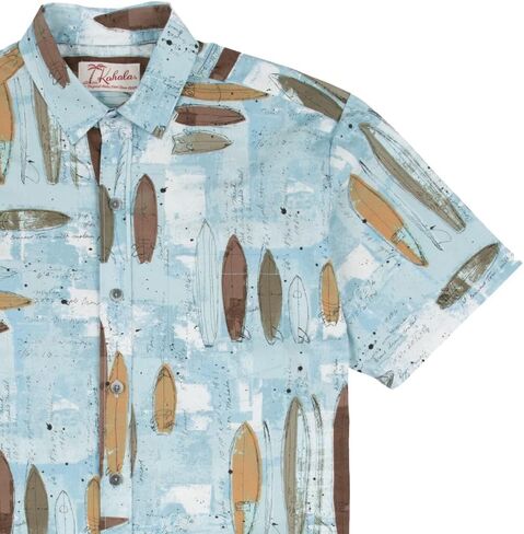 Kahala Men's Regular Fit Short Sleeve 100% Cotton Hawaiian Print Aloha Shirt in Saudi Arabia