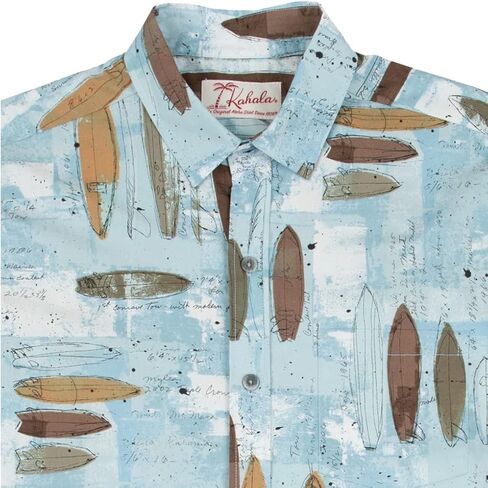 Kahala Men's Regular Fit Short Sleeve 100% Cotton Hawaiian Print Aloha Shirt in Saudi Arabia